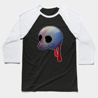 Skull With Drip Baseball T-Shirt